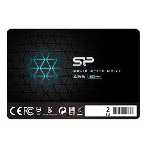 Silicon Power 2TB SSD 3D NAND A55 SLC キャッシュパフォーマンスブースト SATA III 2.5インチ 7mm (0.28インチ) 内蔵ソリッドステートドライブ (SP002TBSS3A55