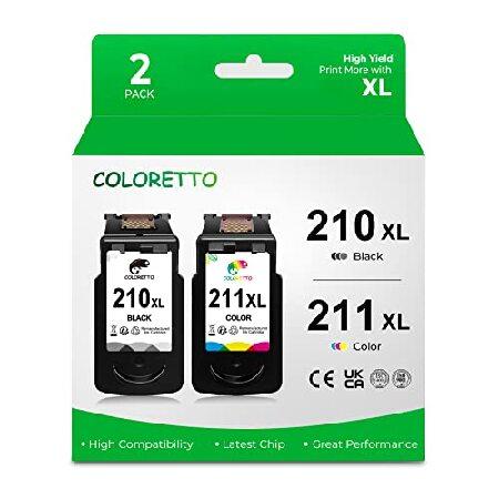 COLORETTO 再生プリンターインクカートリッジ Canon-PG210XL 211XL用 PI...