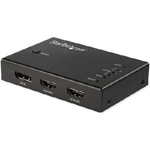 StarTech.com 4入力1出力HDMIディスプレイ切替器 3x HDMI／1x DisplayPort 4K60Hz対応 マルチポートHDMIセレクター 自動切替機能付き VS421HDDP