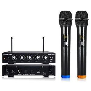 Sound Town 16 Channels Wireless Microphone Karaoke Mixer System with Optical (Toslink), AUX and 2 Handheld Microphones - Supports Smart TV, Home Theat｜koostore