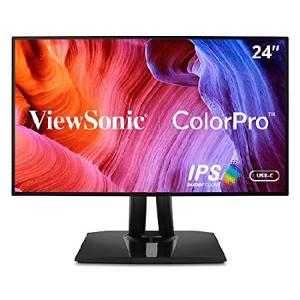 ViewSonic VP2468a 24-Inch Premium IPS 1080p Monitor with Advanced Ergonomics, ColorPro 100% sRGB Rec 709, 14-bit 3D LUT, Eye Care, 65W USB C, RJ45, HD