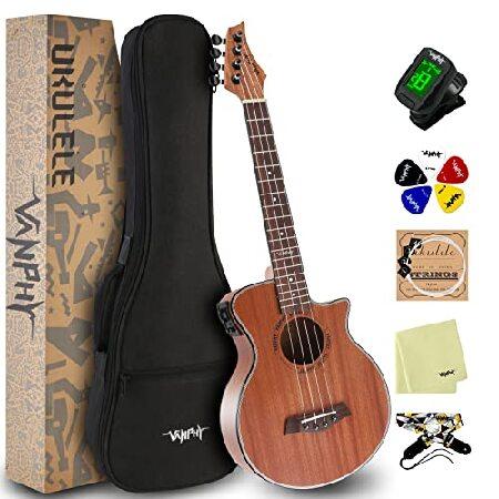 VANPHY Electric Concert Ukulele for beginners, Aco...