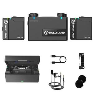 Hollyland Lark 150 Wireless Dual Microphone System,2.4GHz Digital Wireless Transmission with Charging Case