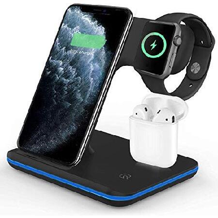 Wireless Charger, 3 in 1 Fast Charging Station for...