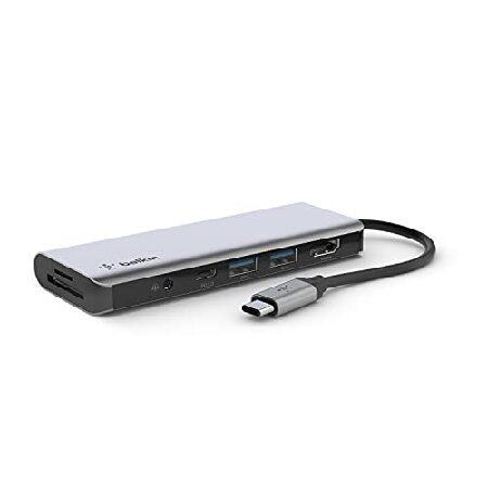 Belkin USB-C Hub, 7-in-1 MultiPort Docking Station...