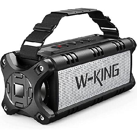 W-KING 50W Bluetooth スピーカー、ワイヤレススピーカー bluetooth 重低...