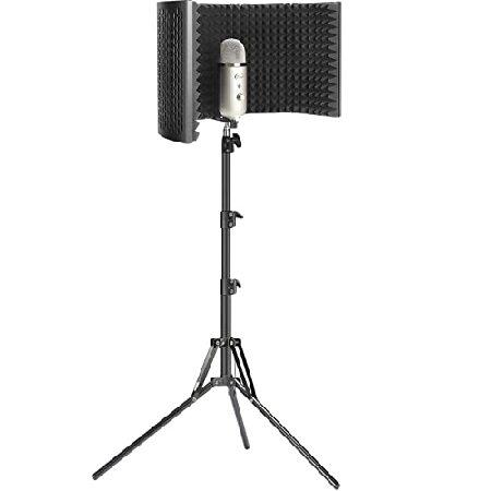 Microphone Isolation Shield with Stand [Curved Pan...