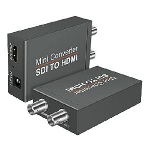SDI - HDMIビデオミニコンバーター オーディオエンベダー付き SDI - HDMIアダプター SD-SDI HD-SDI 3G-SDI信号用 SDIループアウト(ブラック) 電源付き