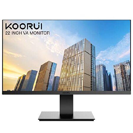 KOORUI 22インチビジネスコンピューターモニター、FHD 1080p 75hzデスクトップモニ...
