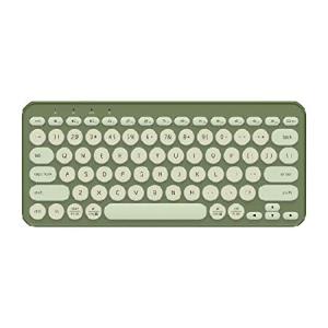 LTC MK791 Multi-Device Bluetooth Keyboard, Rechargeable Compact Slim Wireless Keyboards w/ 79 Keys, Low-Profile ＆ Colorful, for PC Laptop MacBook iPa