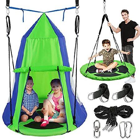 40” Hanging Tree Play Tent Hangout for Kids Indoor...