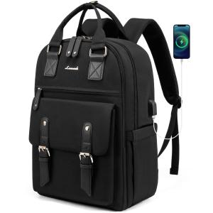 HAO BOSCH LOVEVOOK Laptop Backpack Purse for Women Work Travel Business Computer Backpack Teacher Nurse Bag, College School Bookbag, Black-black, 15.6｜koostore
