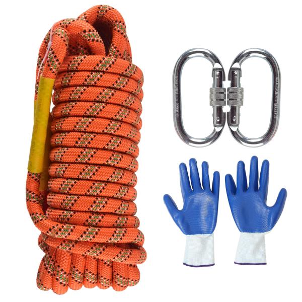 JIUXQT 16mm 64Ft/20m Climbing Rope Strong Rope Tre...