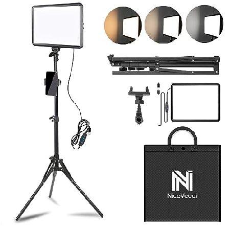 NiceVeedi 撮影用ライト LEDビデオライト 写真スタジオ撮影 2800-6500K三色調光...