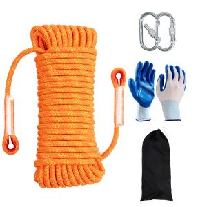 Climbing Rope 10mm 147Ft (45m) Static Climbing Rope Outdoor Rock Climbing Rope Braided Polyester Static Rock Climbing Rope High Strength Outdoor Rope