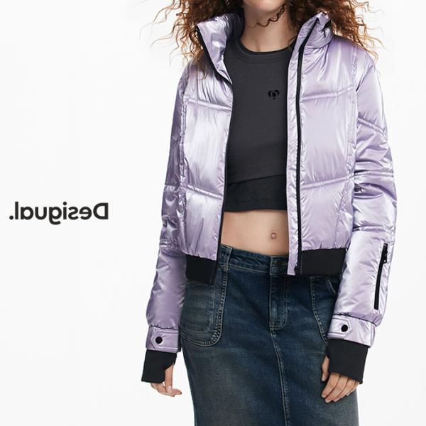 Desigual デシグアル レディースファッション 中綿ダウン ダウンジャケット メタリック 長袖...