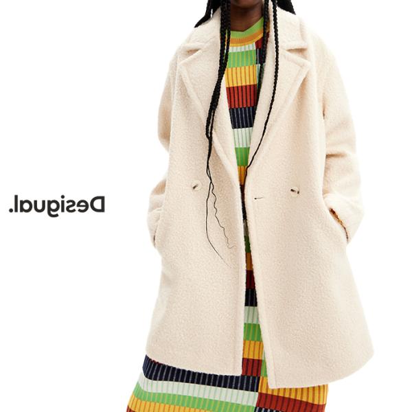 デシグアル DESIGUAL レディースコート 冬物 アウター チェスター ブークレ カジュアル プ...