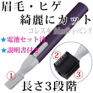 ブラックフェイスシェーバー 眉毛・ムダ毛 電動カミソリ