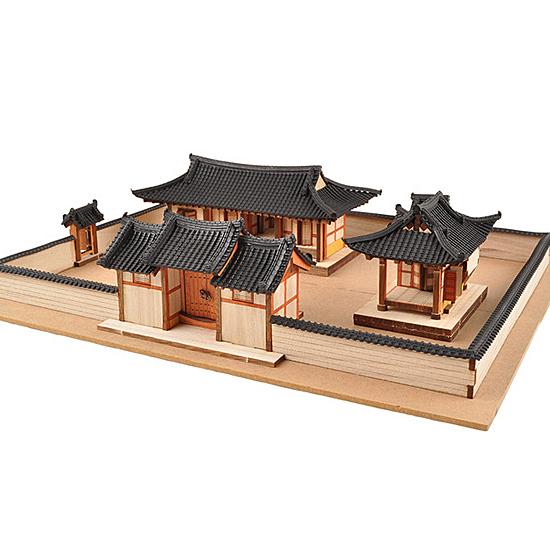 韓国伝統　韓屋セット　1/87　ウッドモデル　キッド　模型 ジオラマ 家 瓦屋