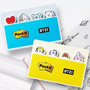 【韓国文具】BT21　3M　インデックス付箋　4種セット　[文房具][ポストイット][かわいい][防弾少年団]｜韓国情報広場ヤフー店