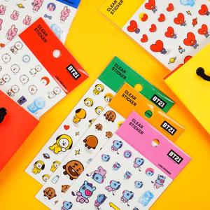 BT21 minini デコ ライン ステッカー 韓国 文房具 シール かわいい