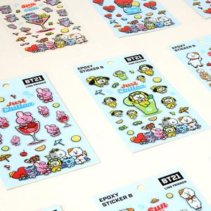 BT21　エポキシ　ステッカー　サマー　BTS 防弾少年団 公式 シール かわいい 韓国