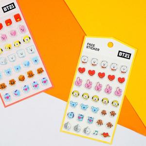 BT21 ぷっくり フェイス 光沢ステッカー ...の詳細画像1