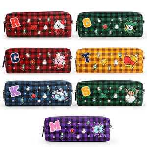 BT21　C-ポケット　チェック　ペンケース [韓国文具][文房具][筆箱][かわいい][防弾少年団][BTS][公式]