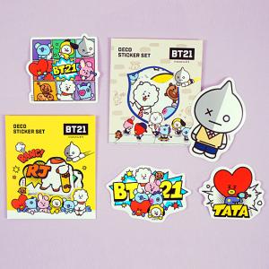 BT21　デコ　ステッカー　セット [韓国][文具][文房具][シール][かわいい][防弾少年団][公式]