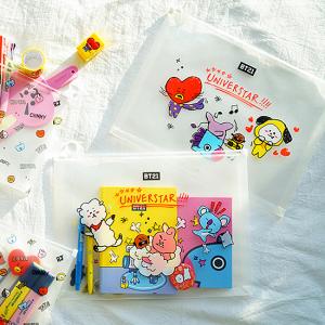 BT21　クリア　ジッパー　ポーチ　セット [韓国雑貨][BTS][防弾少年団][かわいい][公式]