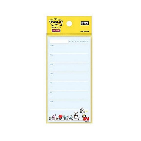 BT21　3M　ポストイット　ウィークリー　付箋 [韓国文具][文房具][BTS][防弾少年団][か...