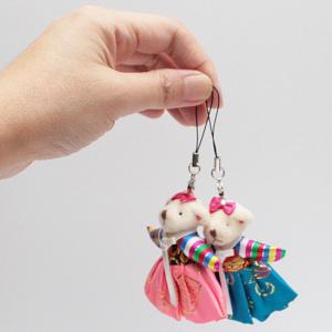 韓服 ぬいぐるみ くま ストラップ スタンダー...の詳細画像5