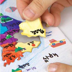 韓国地図 パズル 作り 大 A4サイズ 28c...の詳細画像2