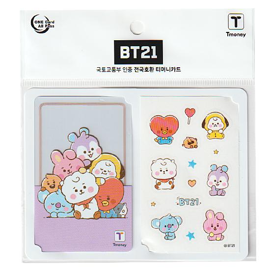 BT21　ベビー　透明　Tmoney　カード　BTS 防弾少年団 韓国 交通カード T-money ...