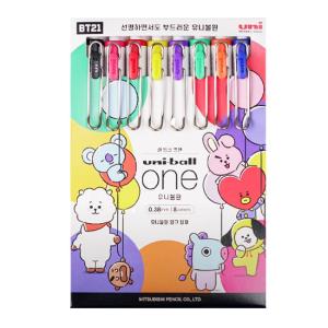 BT21　BT21　ユニ　ボールワン　ボールペン　8色セット　0.38mm BTS 防弾少年団 公式 かわいい 韓国｜韓国情報広場ヤフー店