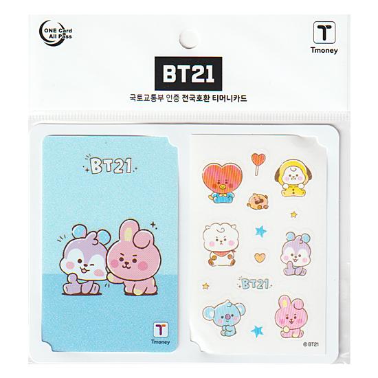 BT21　COOKY・MANG　ベビー　グリッター　パール　Tmoney　カード　BTS 防弾少年団...