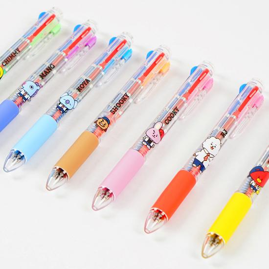 BT21　3＋1色　ボールペン　韓国 文具 文房具 ペン かわいい BTS 防弾少年団 公式