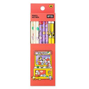 BT21　minini　えんぴつ　8本セット　２B BTS 鉛筆 防弾少年団 公式 かわいい 韓国