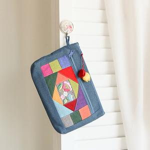 韓国伝統 チョガクボ 花刺繍 綿 ポーチ パッ...の詳細画像1
