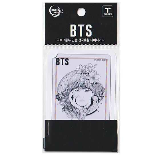 BTS　透明　イラスト　T-moneyカード（V）[韓国][交通カード][防弾少年団][テテ][キム...