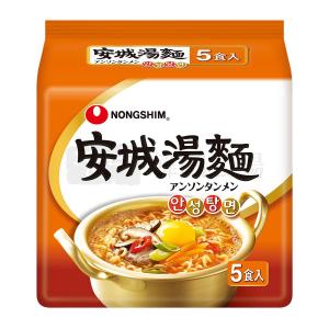 農心　安城湯麺（アンソン湯麺）125g　マルチパック（5袋入）　★韓国食品/韓国料理/韓国ラーメン/韓国袋麺/アンソンタンメン★