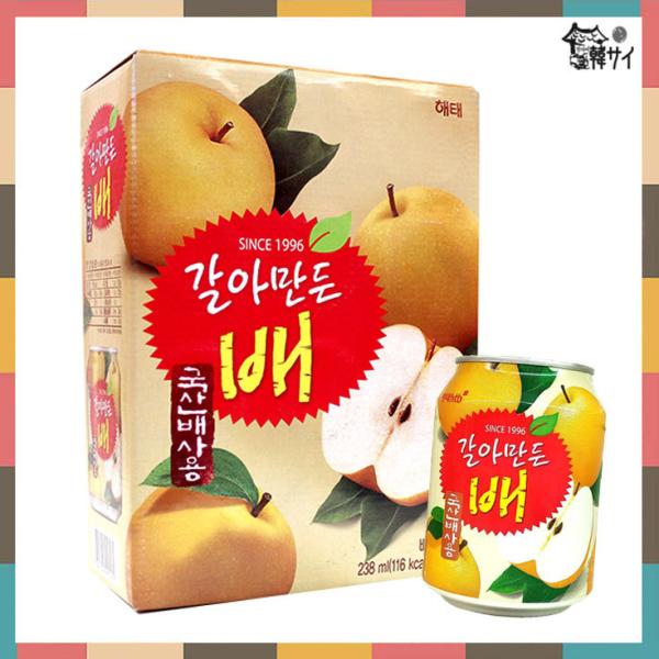 ヘテ　おろし梨ジュース (缶）1ケース（238ml＊12缶）　 ★韓国食品市場★韓国食材/韓国飲料/...