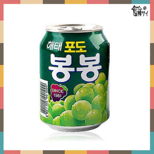 ヘテ　葡萄ジュース (缶）ぶどうボンボン　238ml ★韓国食品市場★韓国食材/韓国飲料/葡萄ボンボ...