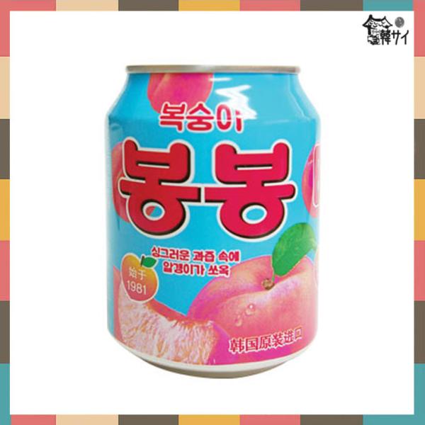ヘテ　おろし桃ジュース (缶）238ml ★韓国食品市場★韓国食材/韓国飲料/桃ボンボン/ももジュー...