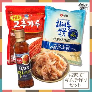 「韓サイ」おうちでキムチを作ってみよー！　白菜１株分の【キムチ作りセット】　★クール便配送★キムチ材料★キムチ作りキット
