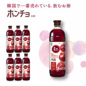 特価セール）ザクロジュース 紅酢 ホンチョざくろ 1500ml x 6本 飲むお酢 ザクロエキス