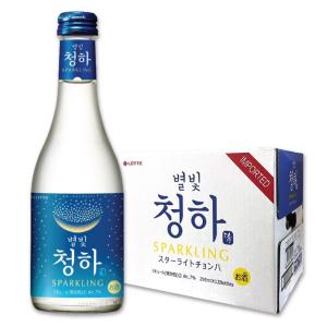 チョンハ スターライト  瓶 295ml 12本／2023年7月/26日新発売／スパークリング／白ワイン／韓国食品／お酒／アルコール7％【一部地域追加送料】｜koreatrade