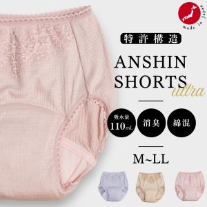 尿漏れパンツ 女性 日本製 特許構造 失禁パンツ 吸水ショーツ 安心ショーツ 防災 綿 更年期 110ml 消臭 60代 70代