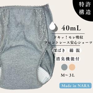尿漏れパンツ 女性 日本製 特許構造 失禁ショーツ 失禁パンツ 吸水ショーツ 安心ショーツ 防災 数量限定 更年期 40ml 消臭 50代 60代 70代