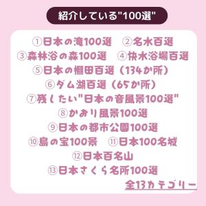日本のいろいろな100選探訪チェック表 #旅の...の詳細画像4
